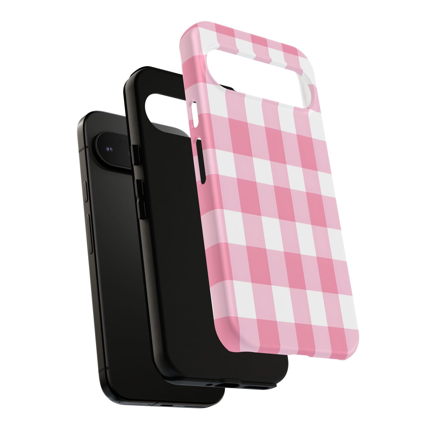 Pink Gingham Cute Phone Case Cover, for Fashion Lovers, Gift for Her, Stylish Tech Accessory, Perfect for Birthdays & Holidays