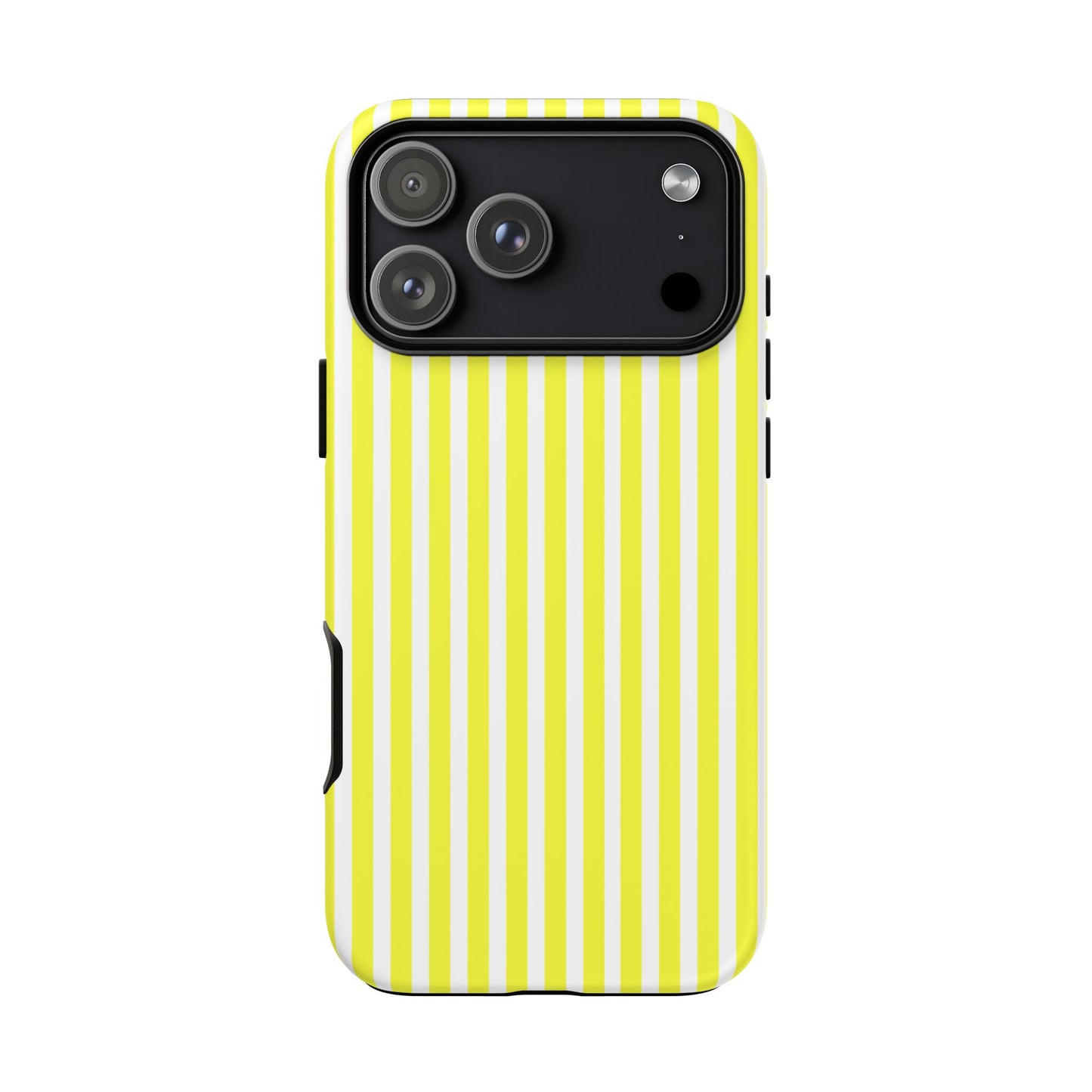Phone Case Cover, Banana Yellow and White Striped Tough Case for iPhone Samsung Google, Protective Cellphone Cover, Hard Shell Phone