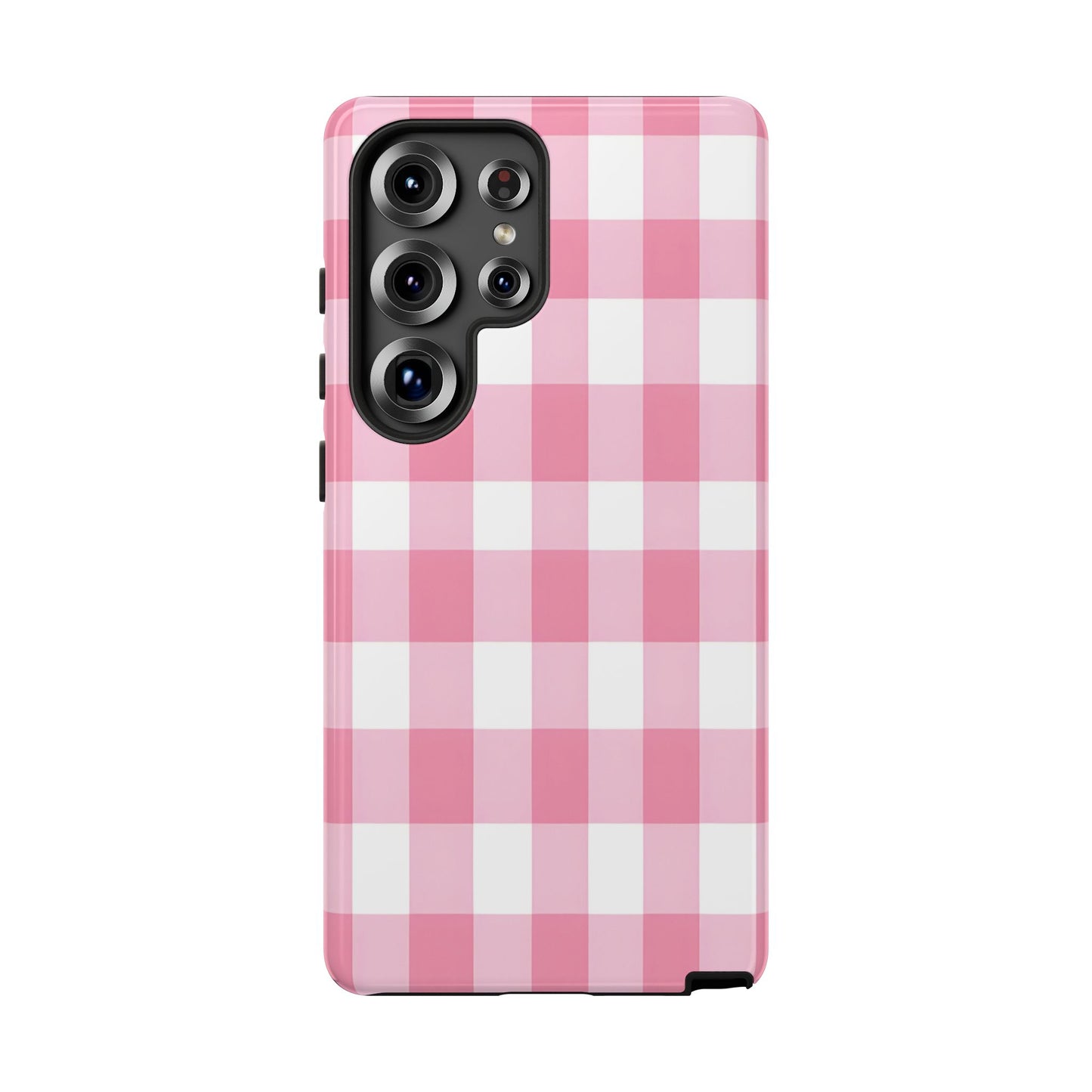Pink Gingham Cute Phone Case Cover, for Fashion Lovers, Gift for Her, Stylish Tech Accessory, Perfect for Birthdays & Holidays
