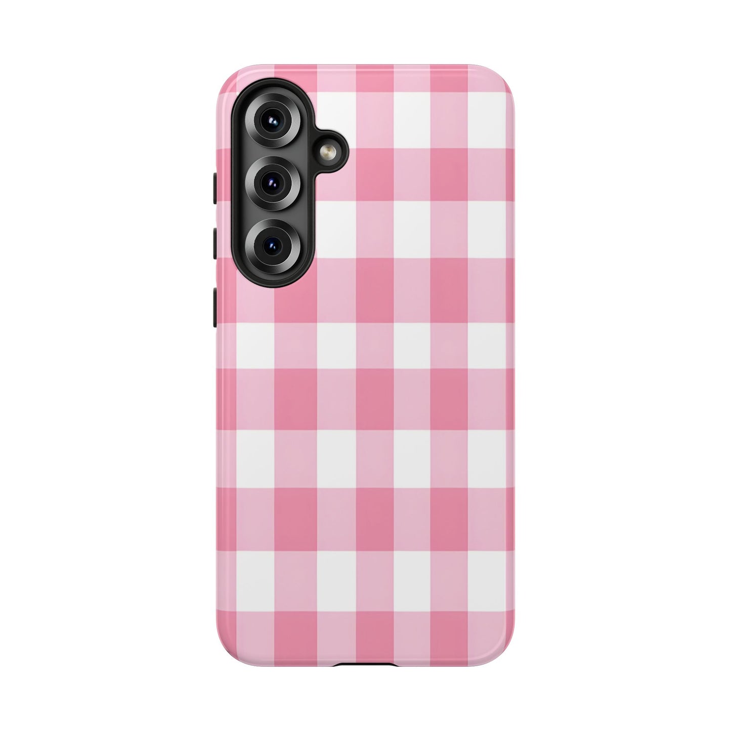 Pink Gingham Cute Phone Case Cover, for Fashion Lovers, Gift for Her, Stylish Tech Accessory, Perfect for Birthdays & Holidays