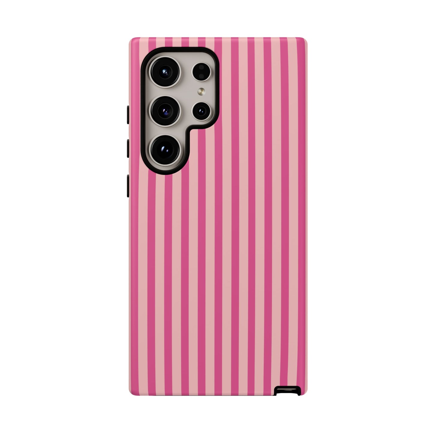 Pink Stripe Everyday Phone Case Cover, Protective Smartphone Cover, Trendy Accessories