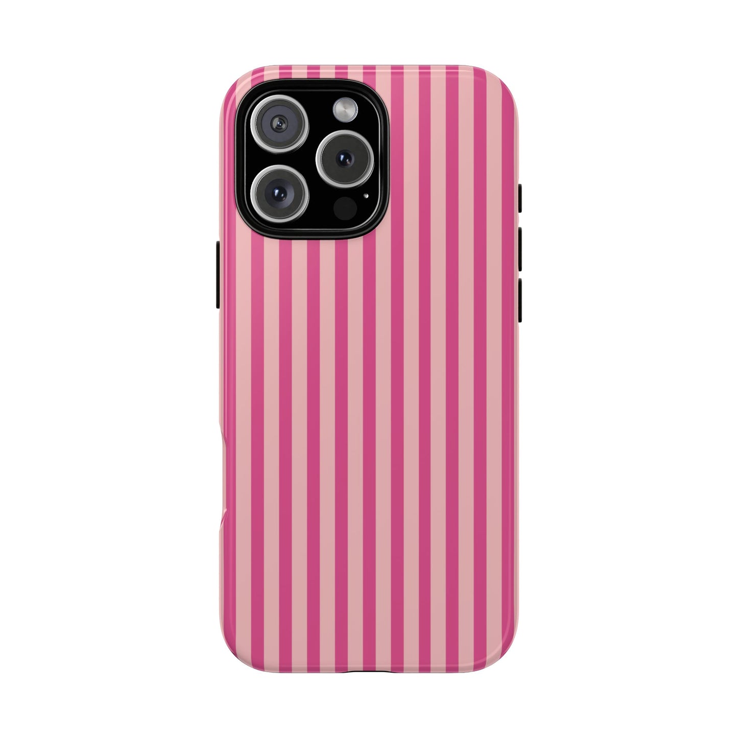 Pink Stripe Everyday Phone Case Cover, Protective Smartphone Cover, Trendy Accessories