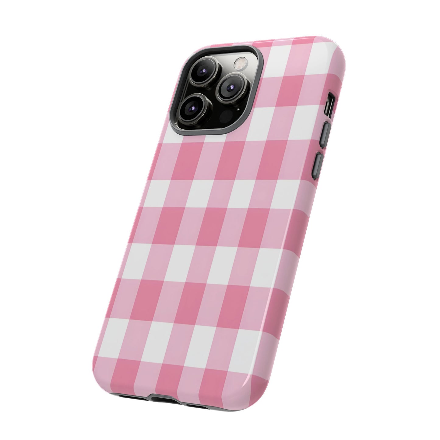 Pink Gingham Cute Phone Case Cover, for Fashion Lovers, Gift for Her, Stylish Tech Accessory, Perfect for Birthdays & Holidays