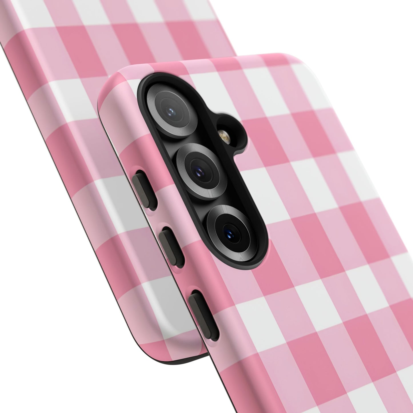 Pink Gingham Cute Phone Case Cover, for Fashion Lovers, Gift for Her, Stylish Tech Accessory, Perfect for Birthdays & Holidays