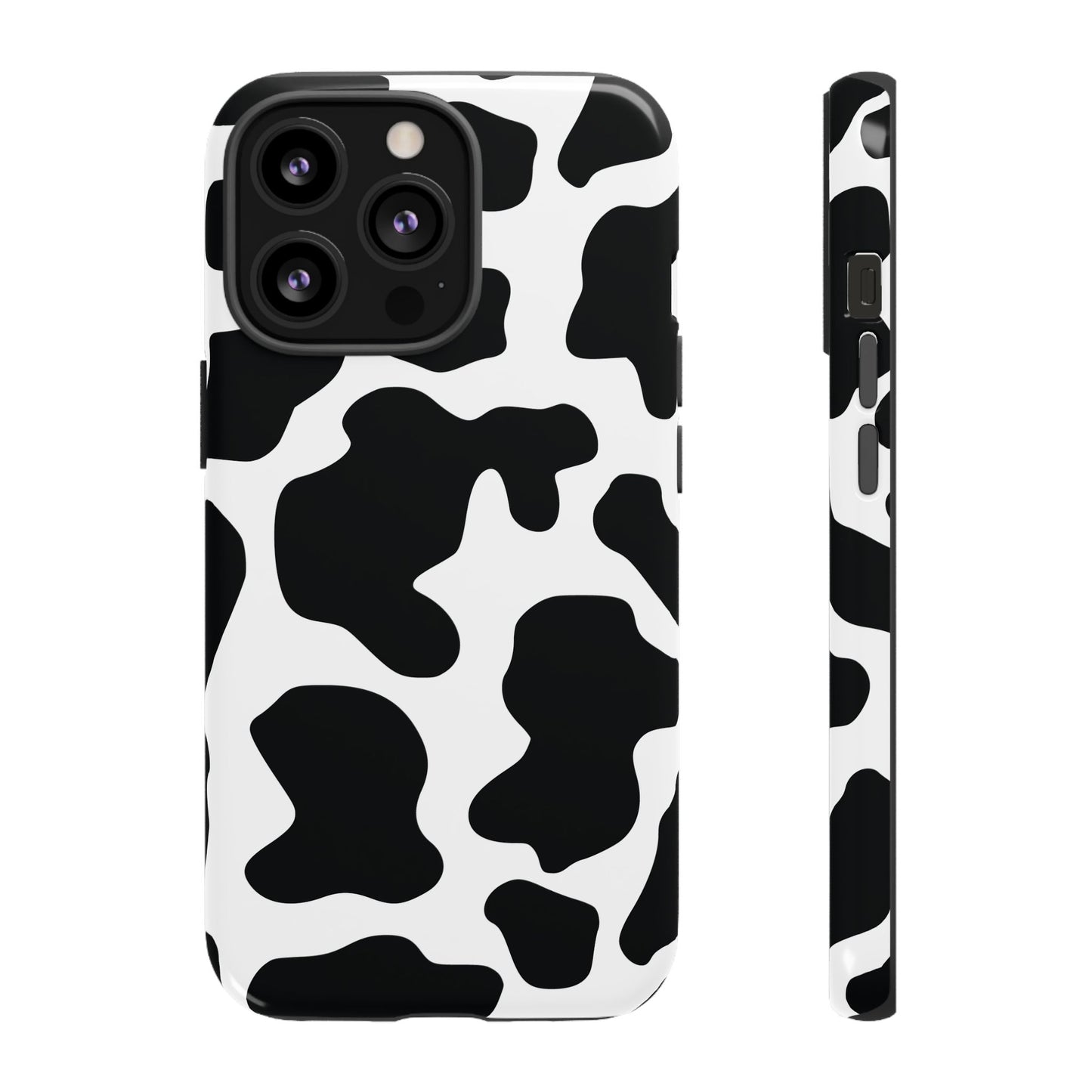 Black Cow Print Phone Case Cover for iPhone, Samsung, Google Phones