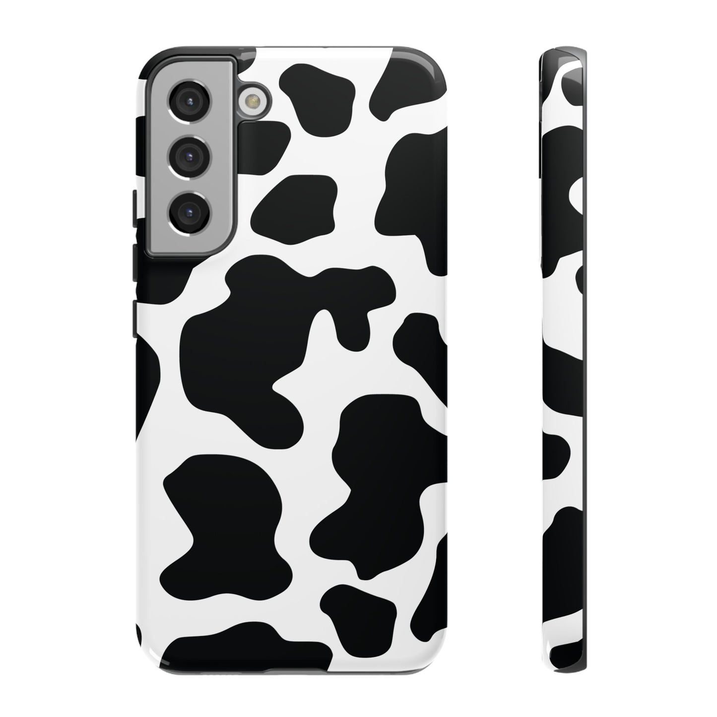 Black Cow Print Phone Case Cover for iPhone, Samsung, Google Phones