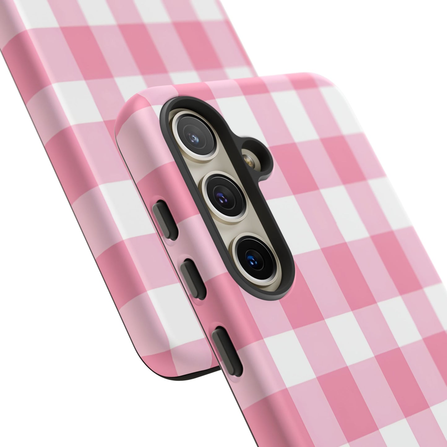 Pink Gingham Cute Phone Case Cover, for Fashion Lovers, Gift for Her, Stylish Tech Accessory, Perfect for Birthdays & Holidays