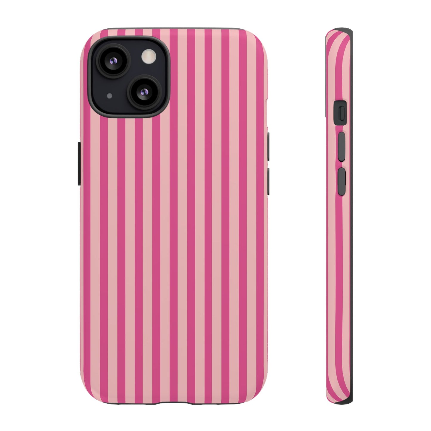 Pink Stripe Everyday Phone Case Cover, Protective Smartphone Cover, Trendy Accessories