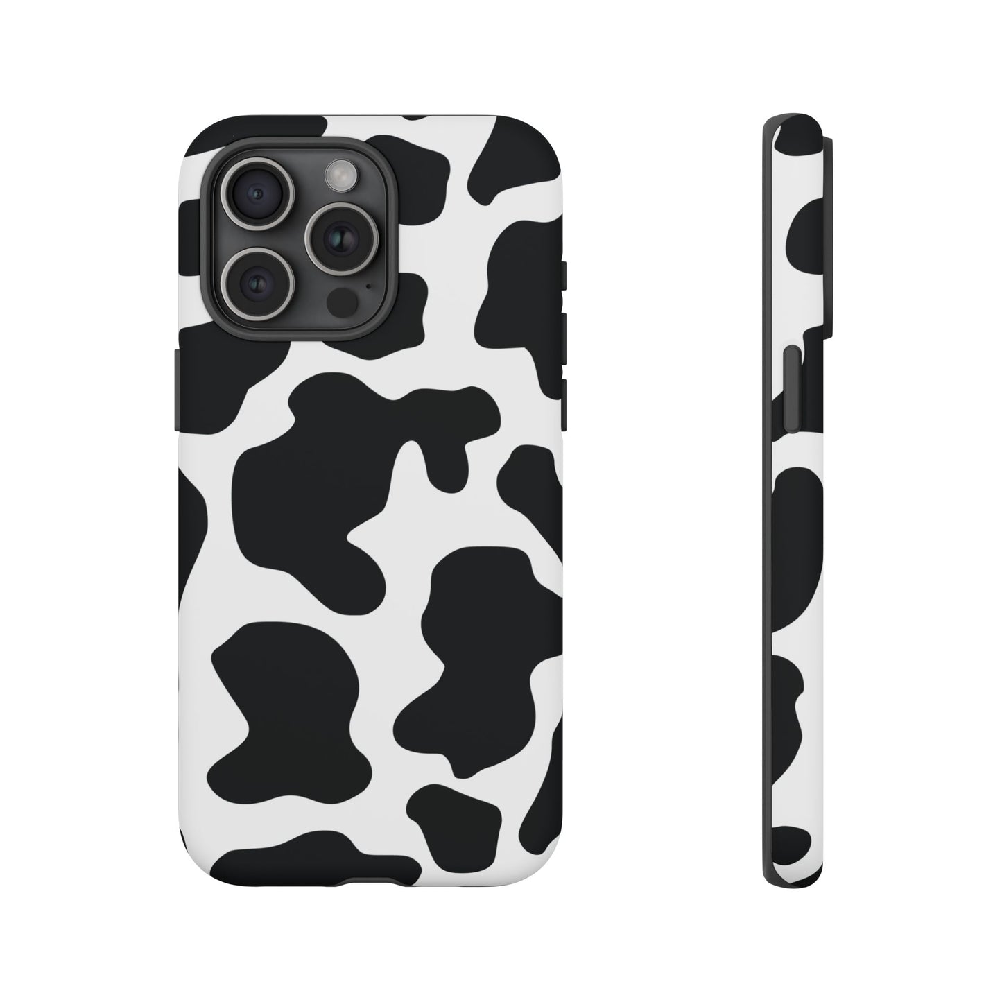 Black Cow Print Phone Case Cover for iPhone, Samsung, Google Phones