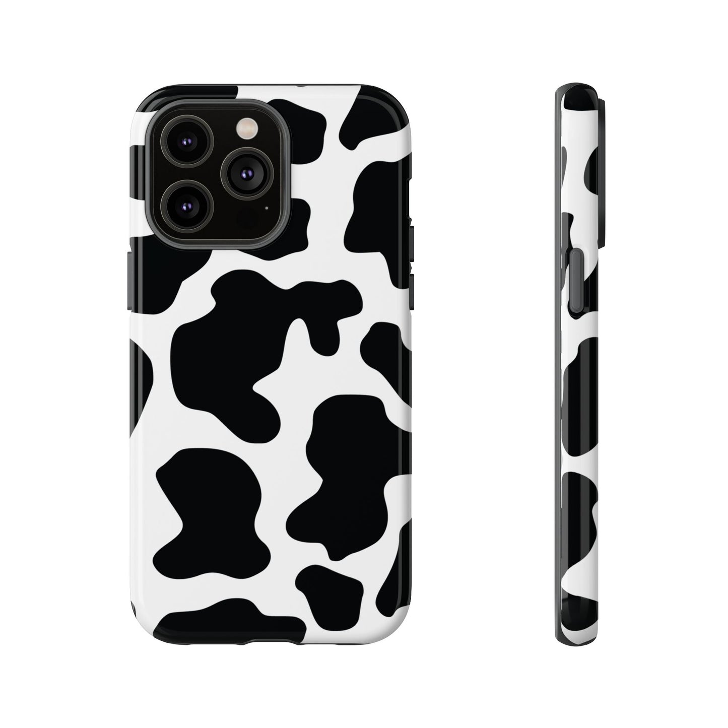 Black Cow Print Phone Case Cover for iPhone, Samsung, Google Phones