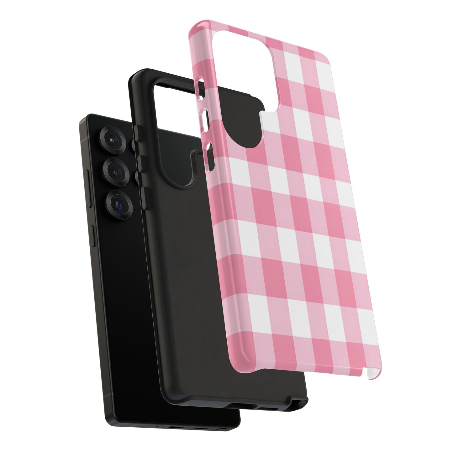 Pink Gingham Cute Phone Case Cover, for Fashion Lovers, Gift for Her, Stylish Tech Accessory, Perfect for Birthdays & Holidays