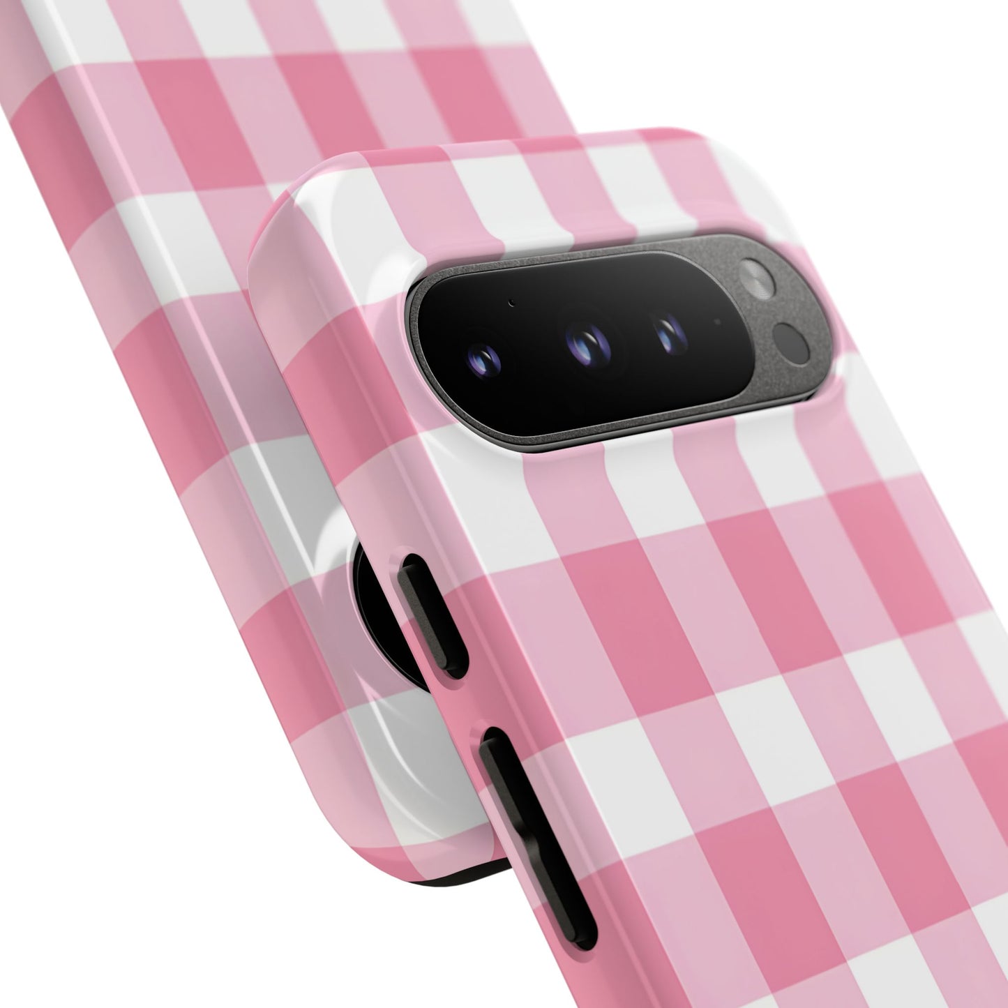 Pink Gingham Cute Phone Case Cover, for Fashion Lovers, Gift for Her, Stylish Tech Accessory, Perfect for Birthdays & Holidays