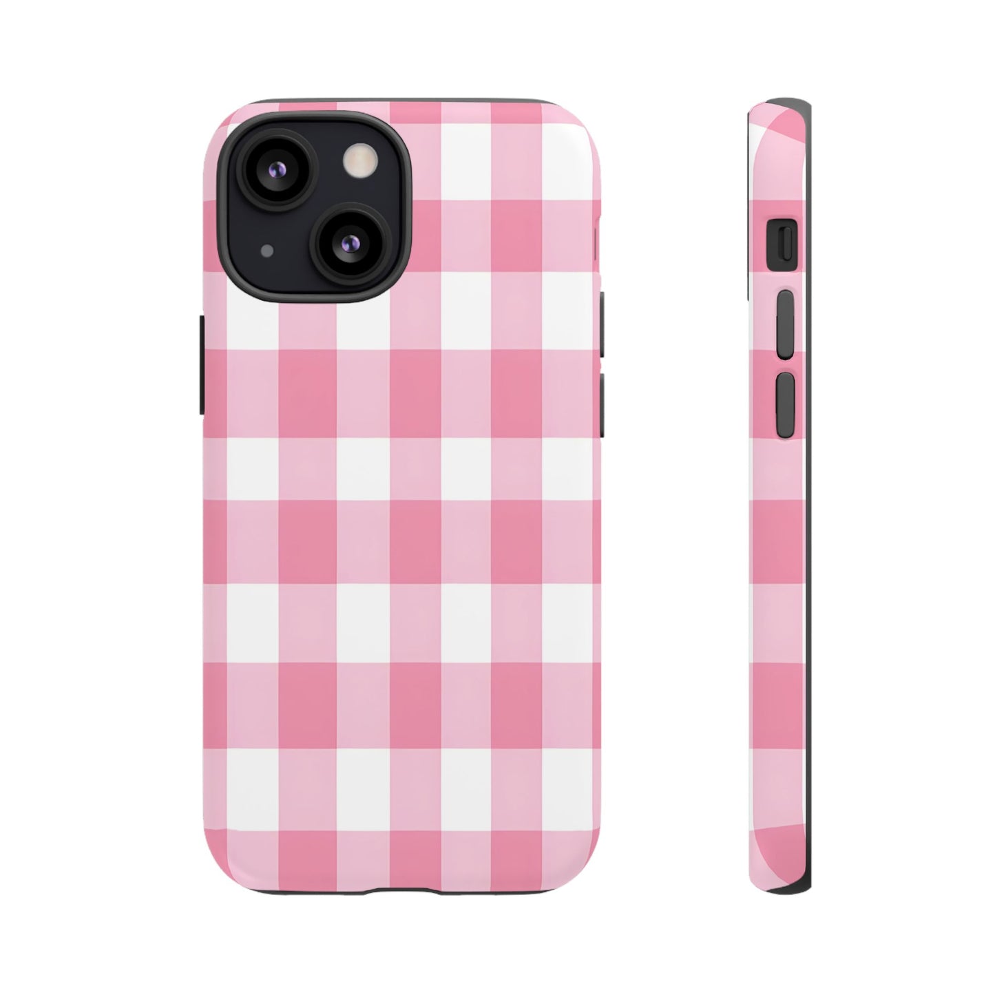 Pink Gingham Cute Phone Case Cover, for Fashion Lovers, Gift for Her, Stylish Tech Accessory, Perfect for Birthdays & Holidays