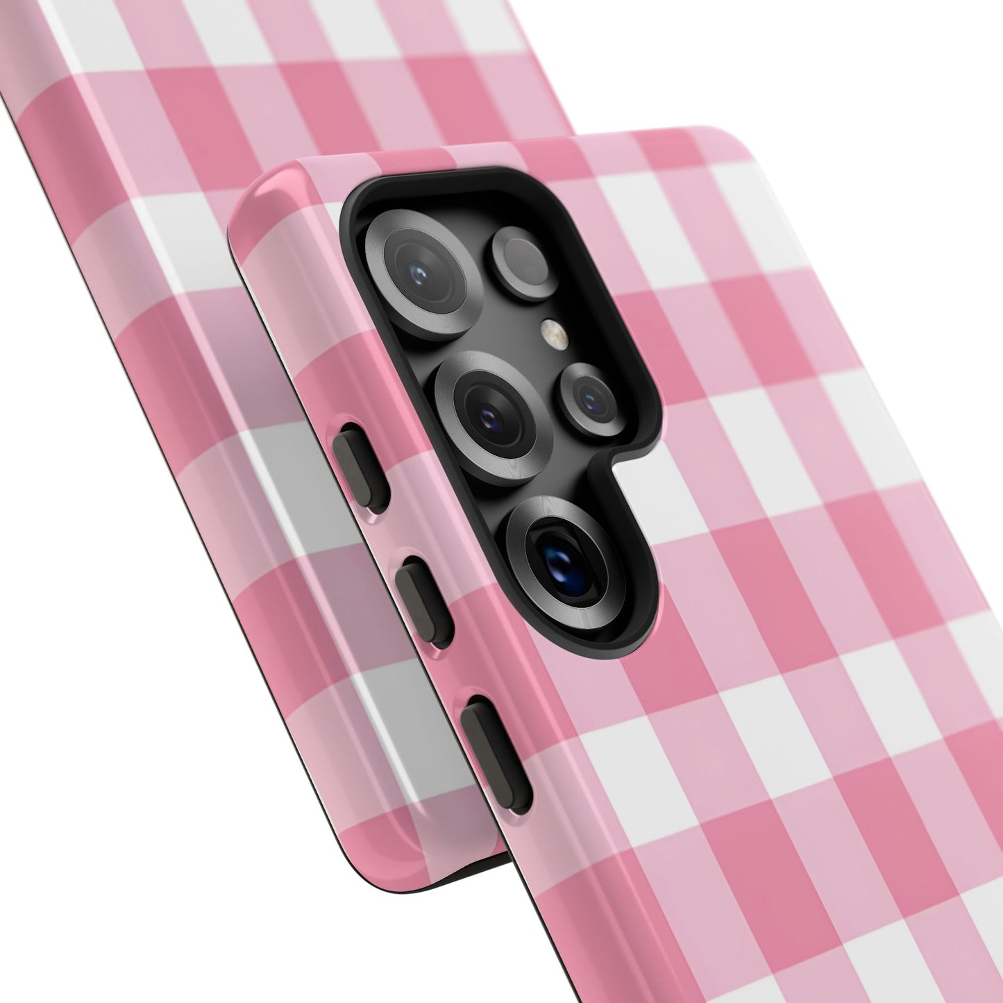 Pink Gingham Cute Phone Case Cover, for Fashion Lovers, Gift for Her, Stylish Tech Accessory, Perfect for Birthdays & Holidays