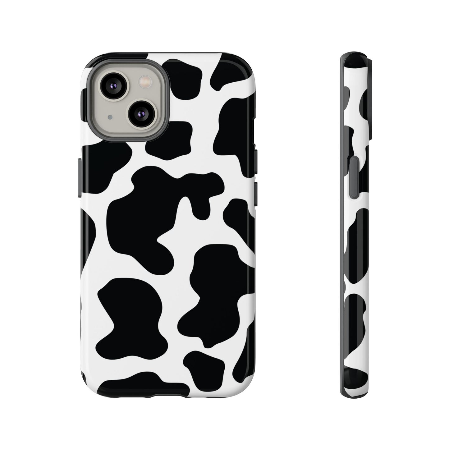 Black Cow Print Phone Case Cover for iPhone, Samsung, Google Phones