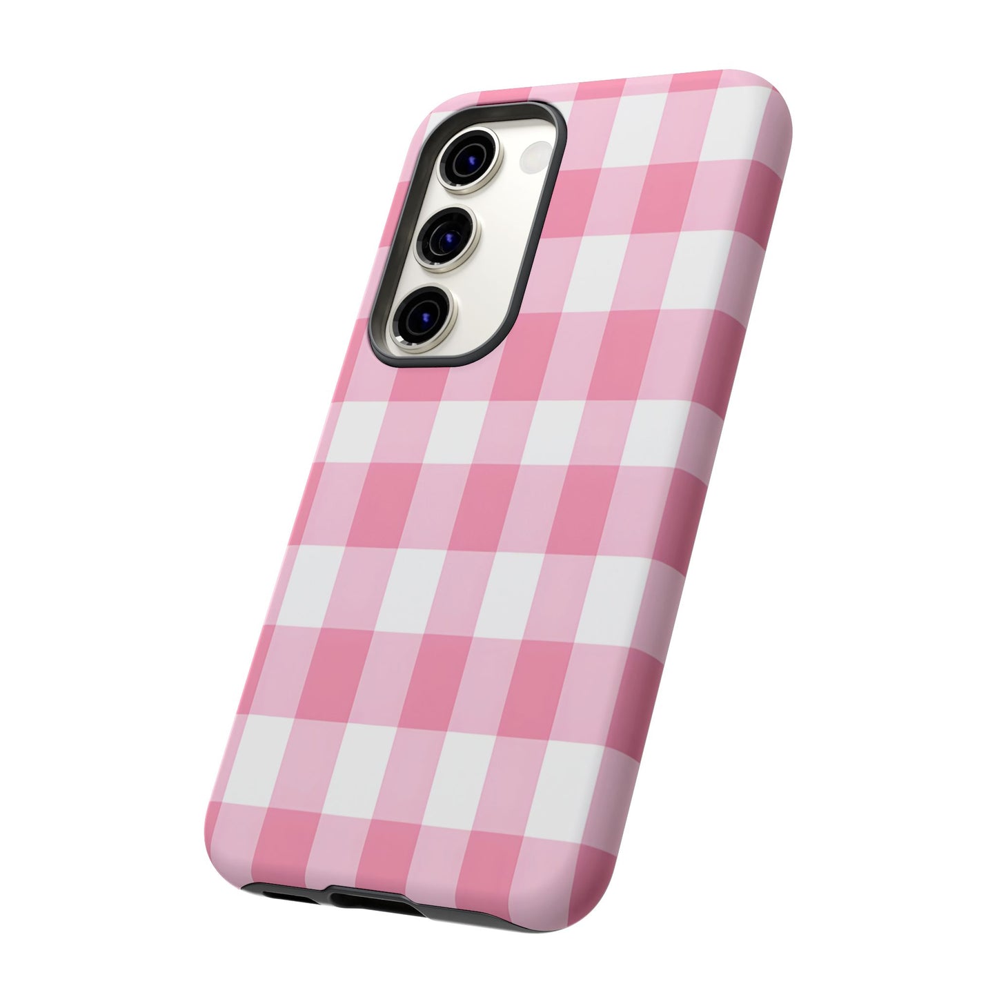 Pink Gingham Cute Phone Case Cover, for Fashion Lovers, Gift for Her, Stylish Tech Accessory, Perfect for Birthdays & Holidays