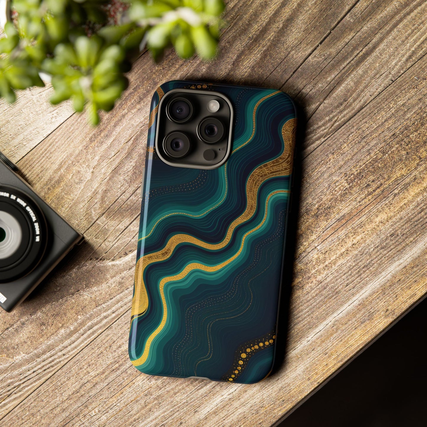 Elegant Phone Case, Geode Phone Protector, Stylish Protective Cover, Unique Gift for Him, Trendy Tech Accessory