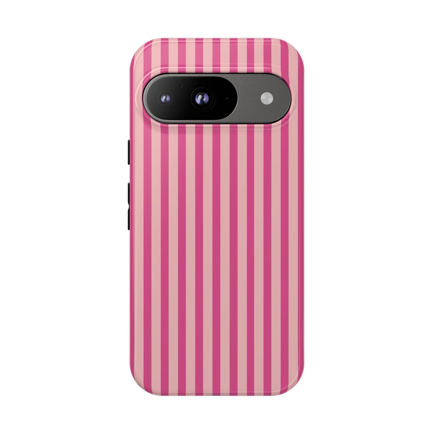 Pink Stripe Everyday Phone Case Cover, Protective Smartphone Cover, Trendy Accessories