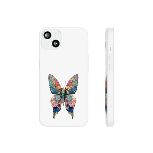 Butterfly Art Phone Case — Colorful Vintage Mandala Butterfly Flexible Phone Cover