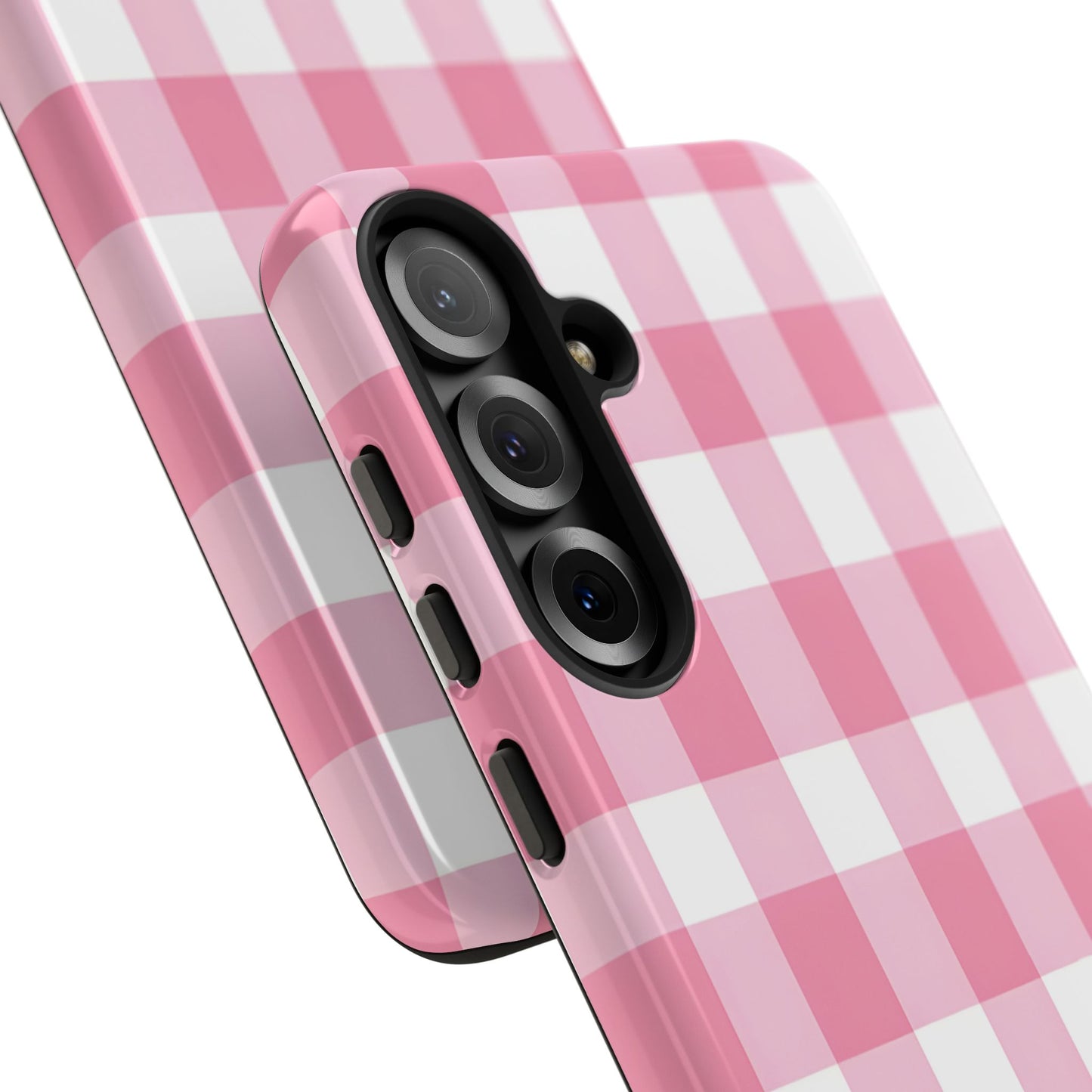 Pink Gingham Cute Phone Case Cover, for Fashion Lovers, Gift for Her, Stylish Tech Accessory, Perfect for Birthdays & Holidays