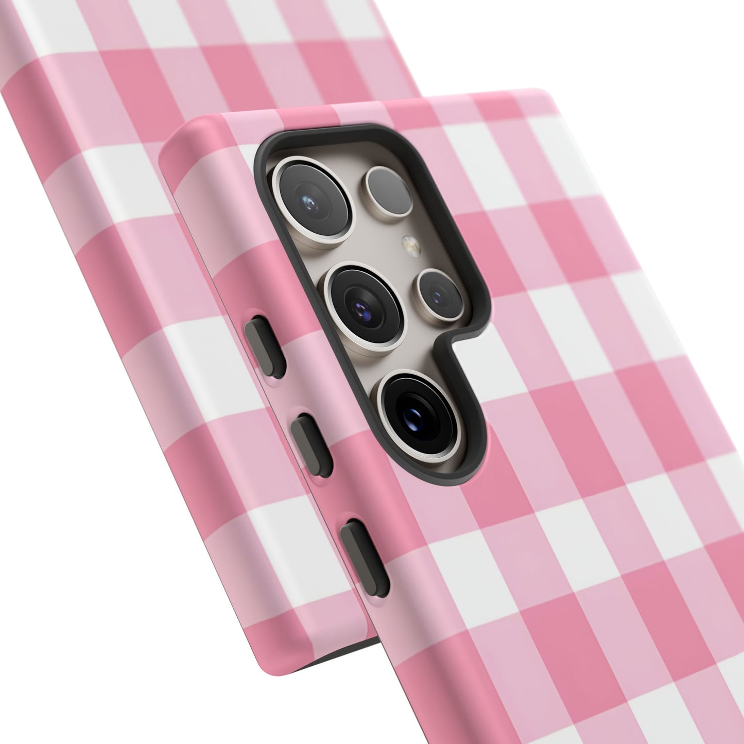 Pink Gingham Cute Phone Case Cover, for Fashion Lovers, Gift for Her, Stylish Tech Accessory, Perfect for Birthdays & Holidays