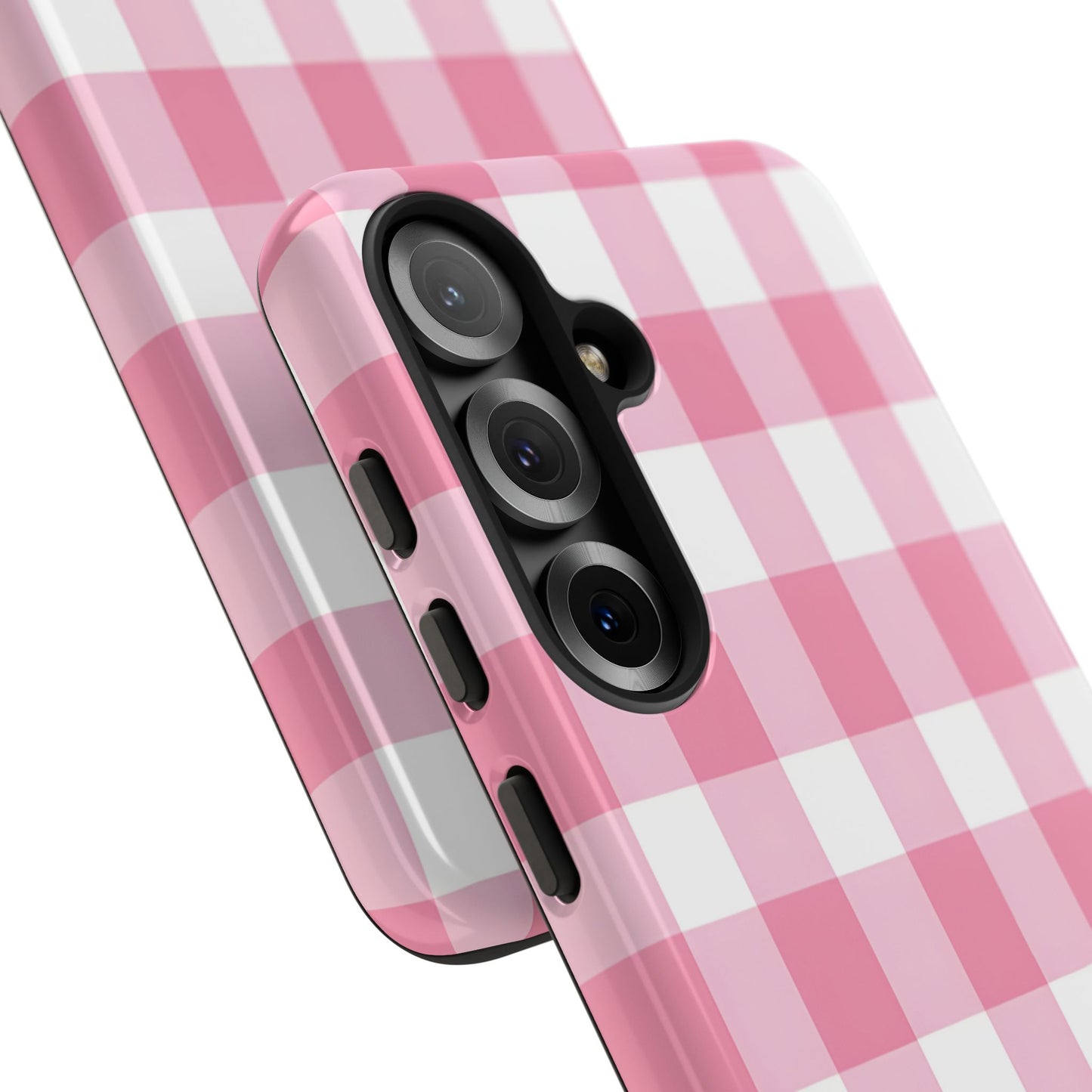 Pink Gingham Cute Phone Case Cover, for Fashion Lovers, Gift for Her, Stylish Tech Accessory, Perfect for Birthdays & Holidays