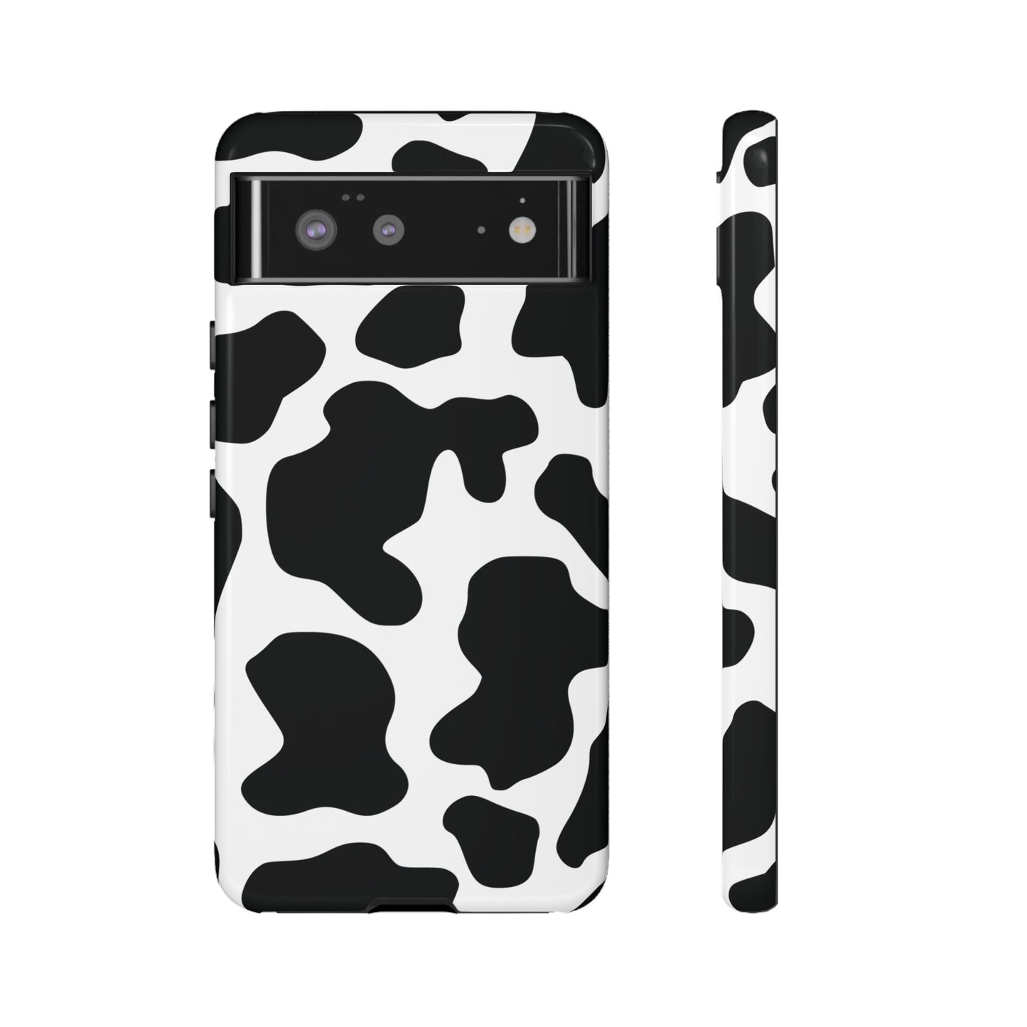 Black Cow Print Phone Case Cover for iPhone, Samsung, Google Phones
