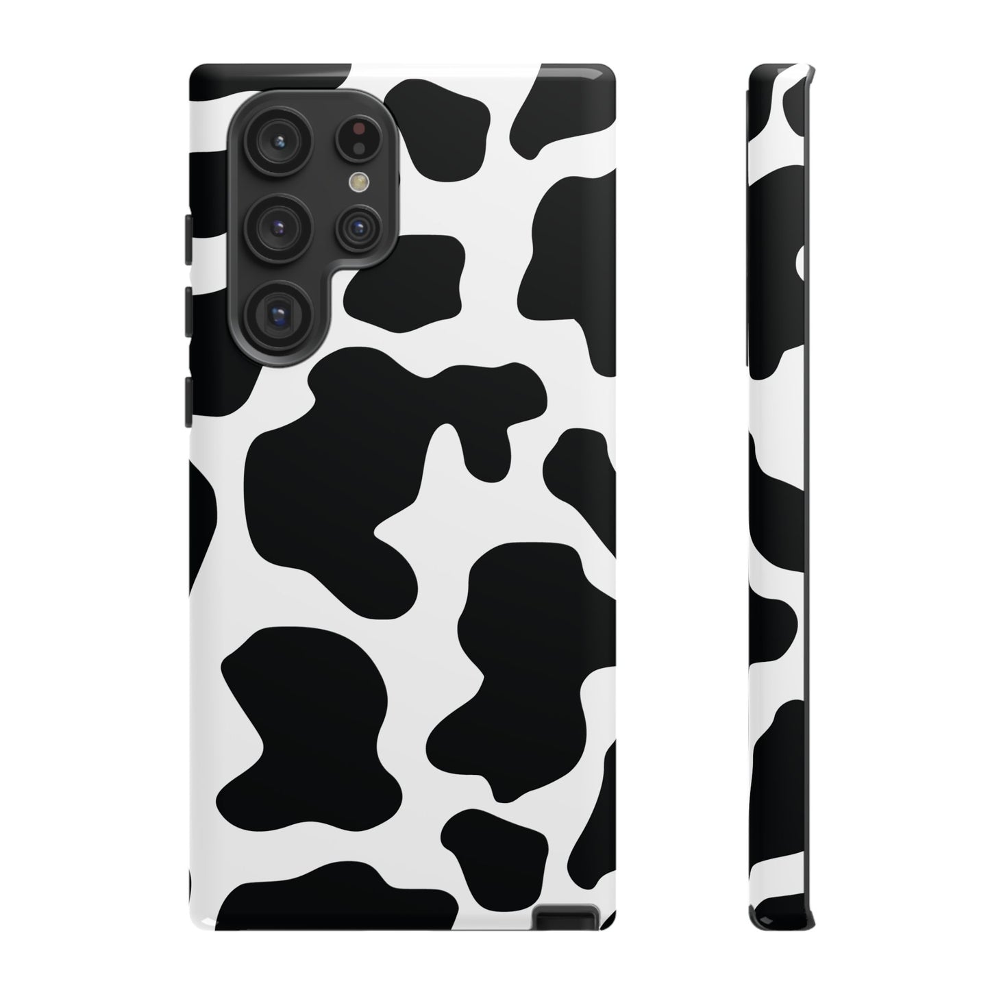 Black Cow Print Phone Case Cover for iPhone, Samsung, Google Phones