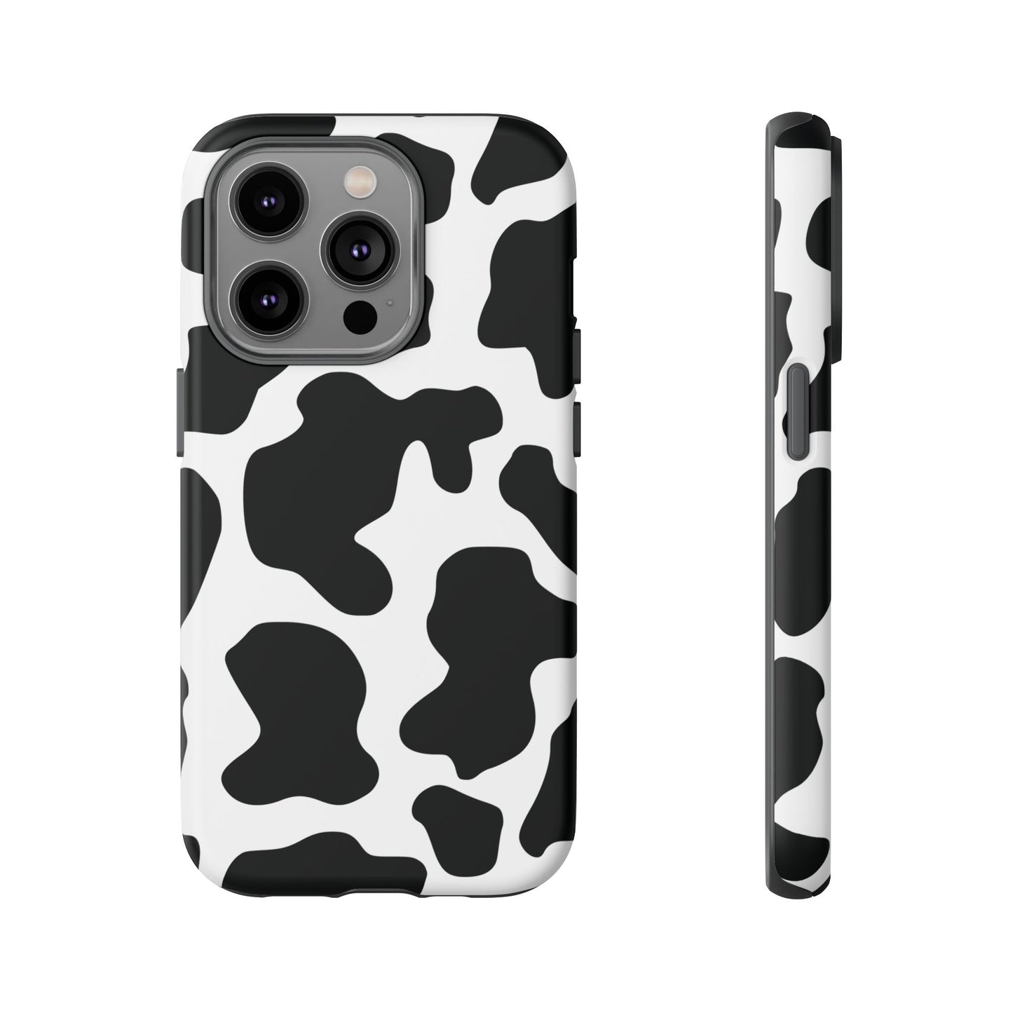 Black Cow Print Phone Case Cover for iPhone, Samsung, Google Phones