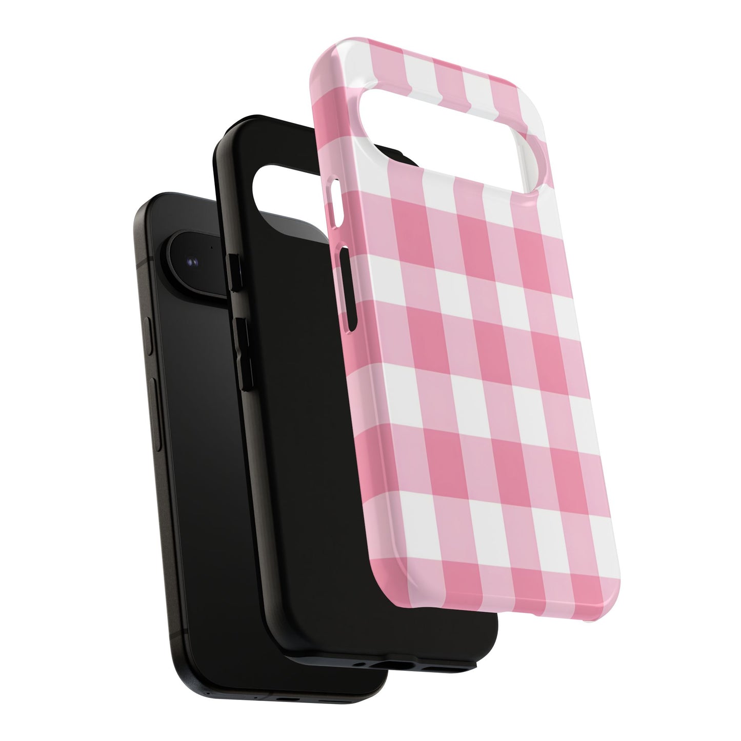 Pink Gingham Cute Phone Case Cover, for Fashion Lovers, Gift for Her, Stylish Tech Accessory, Perfect for Birthdays & Holidays
