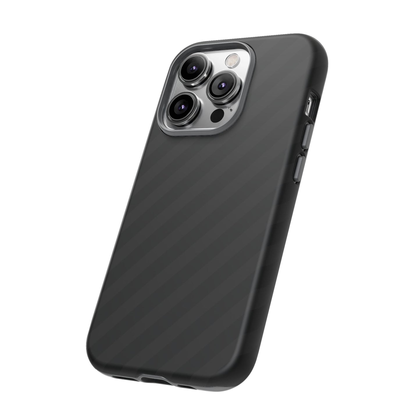 Phone Case, Black Diagonal Pattern Tough Gloss Finish Protective Cover, iPhone, Samsung, Google Pixel, Unique Geometric Design, Gift