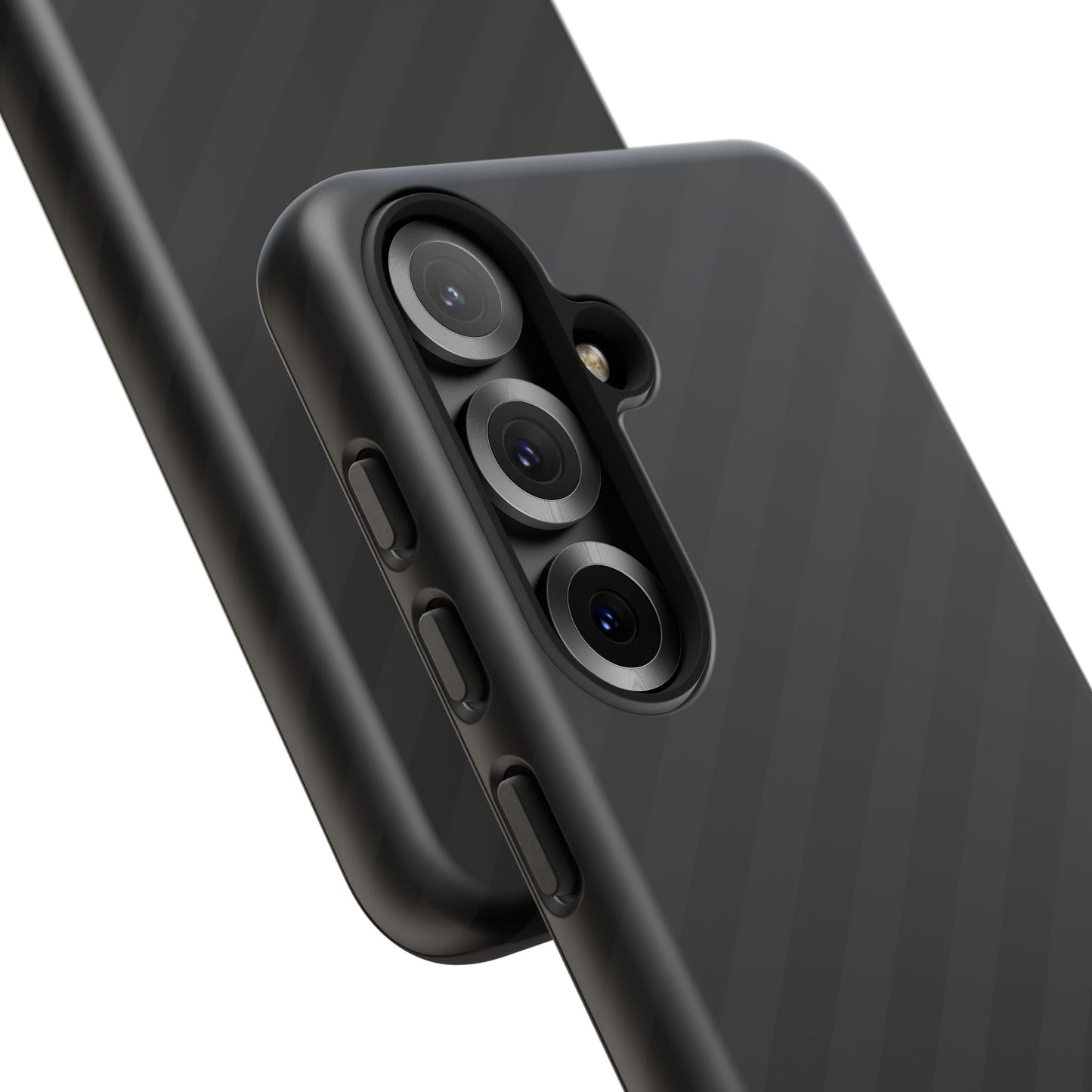 Phone Case, Black Diagonal Pattern Tough Gloss Finish Protective Cover, iPhone, Samsung, Google Pixel, Unique Geometric Design, Gift