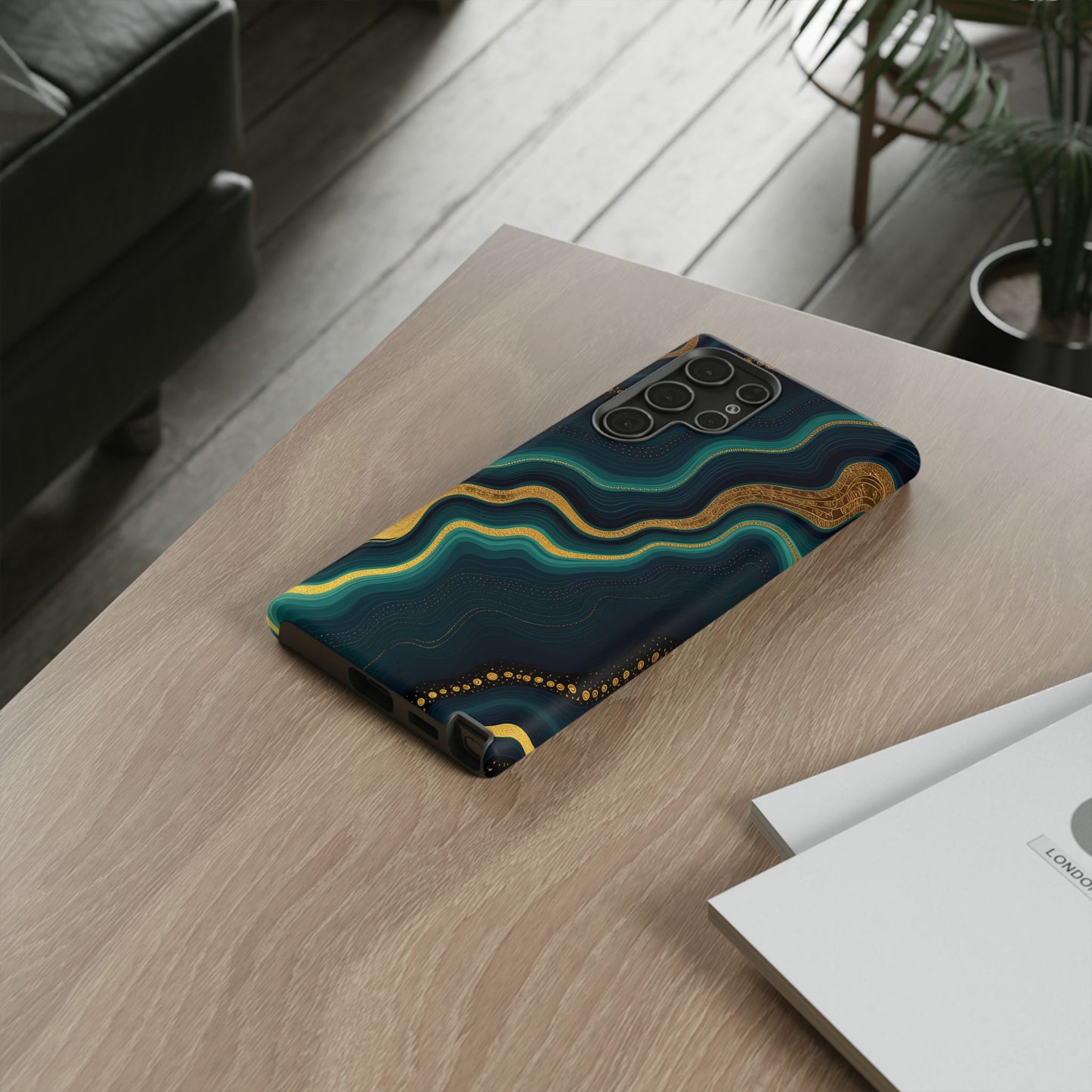 Elegant Phone Case, Geode Phone Protector, Stylish Protective Cover, Unique Gift for Him, Trendy Tech Accessory