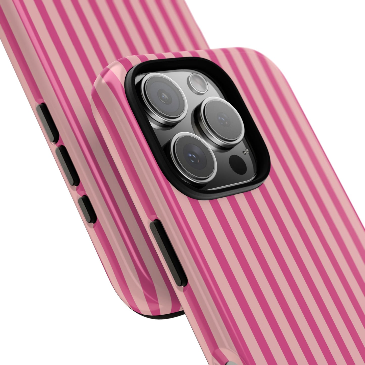 Pink Stripe Everyday Phone Case Cover, Protective Smartphone Cover, Trendy Accessories