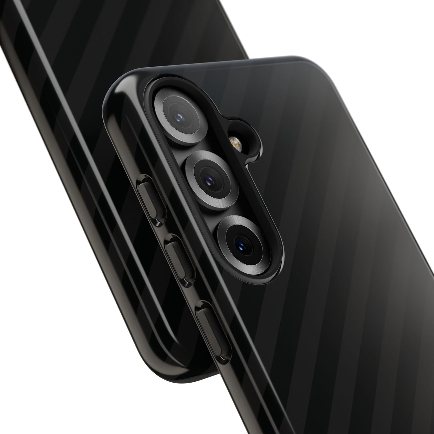 Phone Case, Black Diagonal Pattern Tough Gloss Finish Protective Cover, iPhone, Samsung, Google Pixel, Unique Geometric Design, Gift