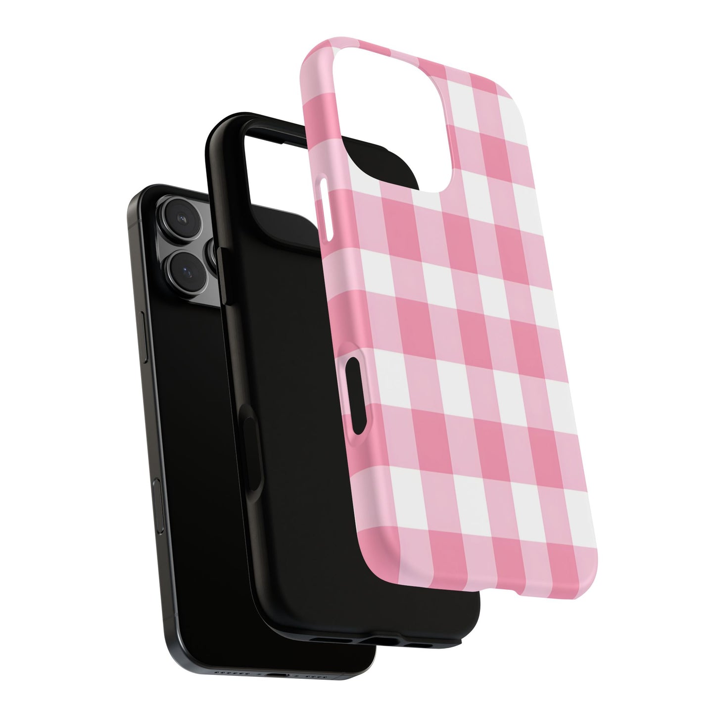 Pink Gingham Cute Phone Case Cover, for Fashion Lovers, Gift for Her, Stylish Tech Accessory, Perfect for Birthdays & Holidays