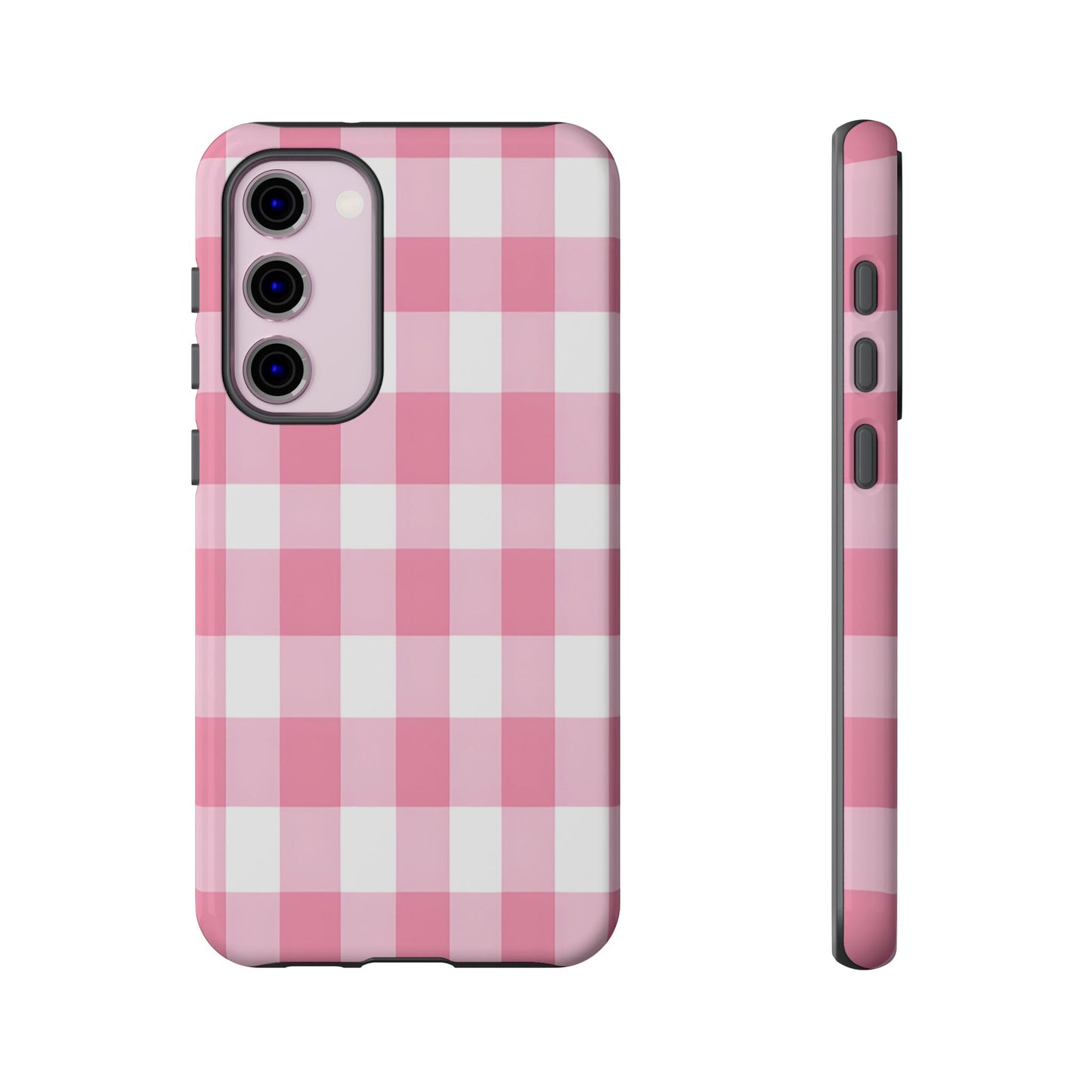 Pink Gingham Cute Phone Case Cover, for Fashion Lovers, Gift for Her, Stylish Tech Accessory, Perfect for Birthdays & Holidays