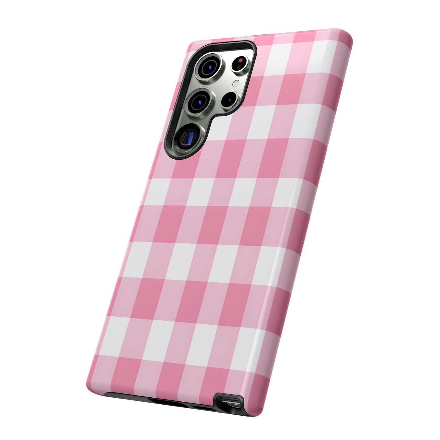 Pink Gingham Cute Phone Case Cover, for Fashion Lovers, Gift for Her, Stylish Tech Accessory, Perfect for Birthdays & Holidays