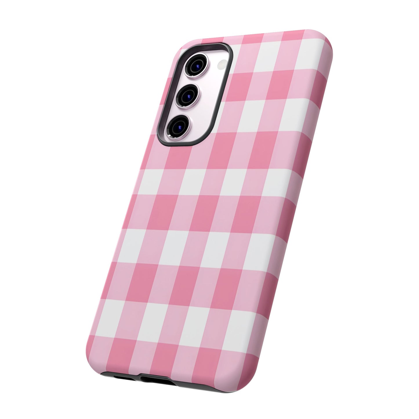 Pink Gingham Cute Phone Case Cover, for Fashion Lovers, Gift for Her, Stylish Tech Accessory, Perfect for Birthdays & Holidays