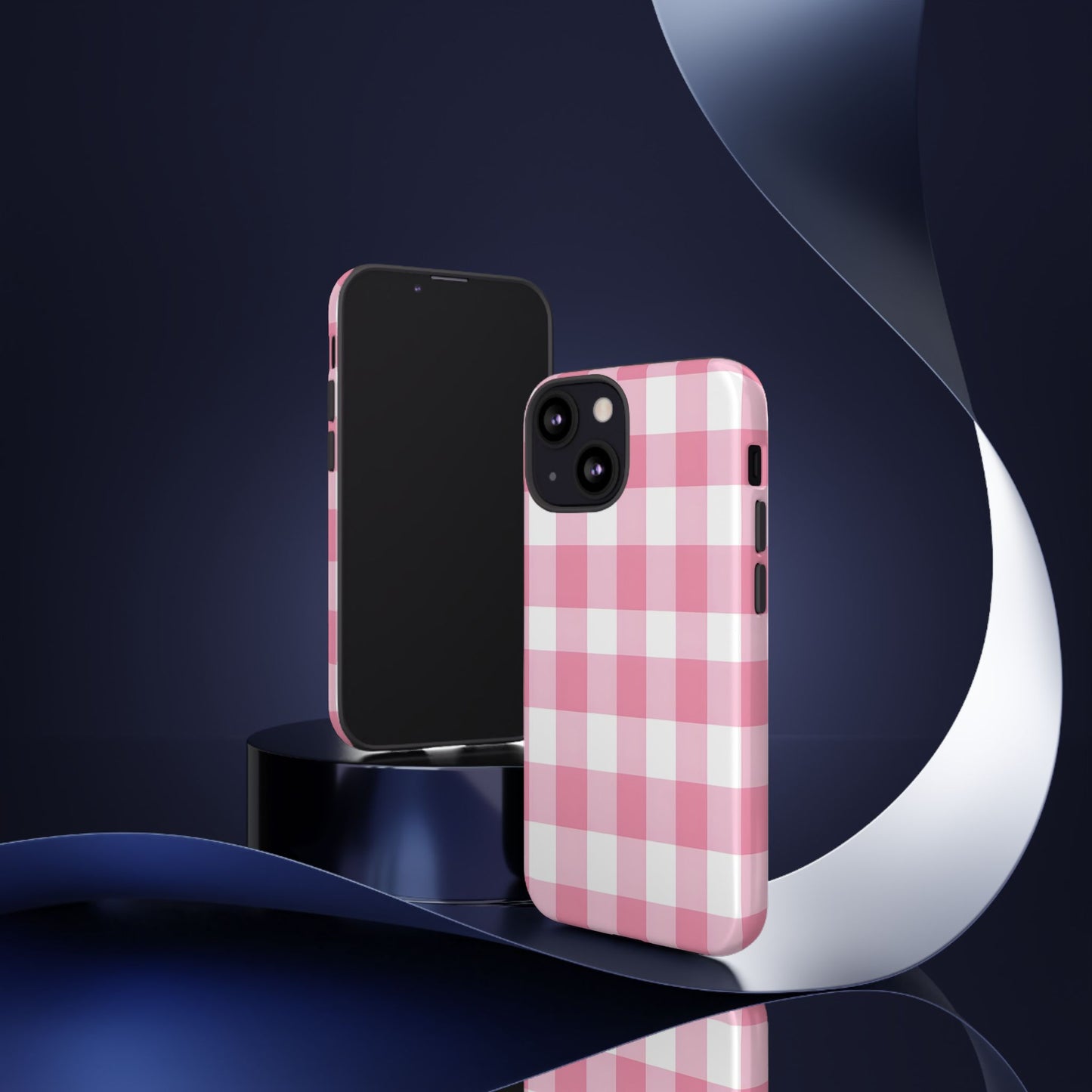 Pink Gingham Cute Phone Case Cover, for Fashion Lovers, Gift for Her, Stylish Tech Accessory, Perfect for Birthdays & Holidays