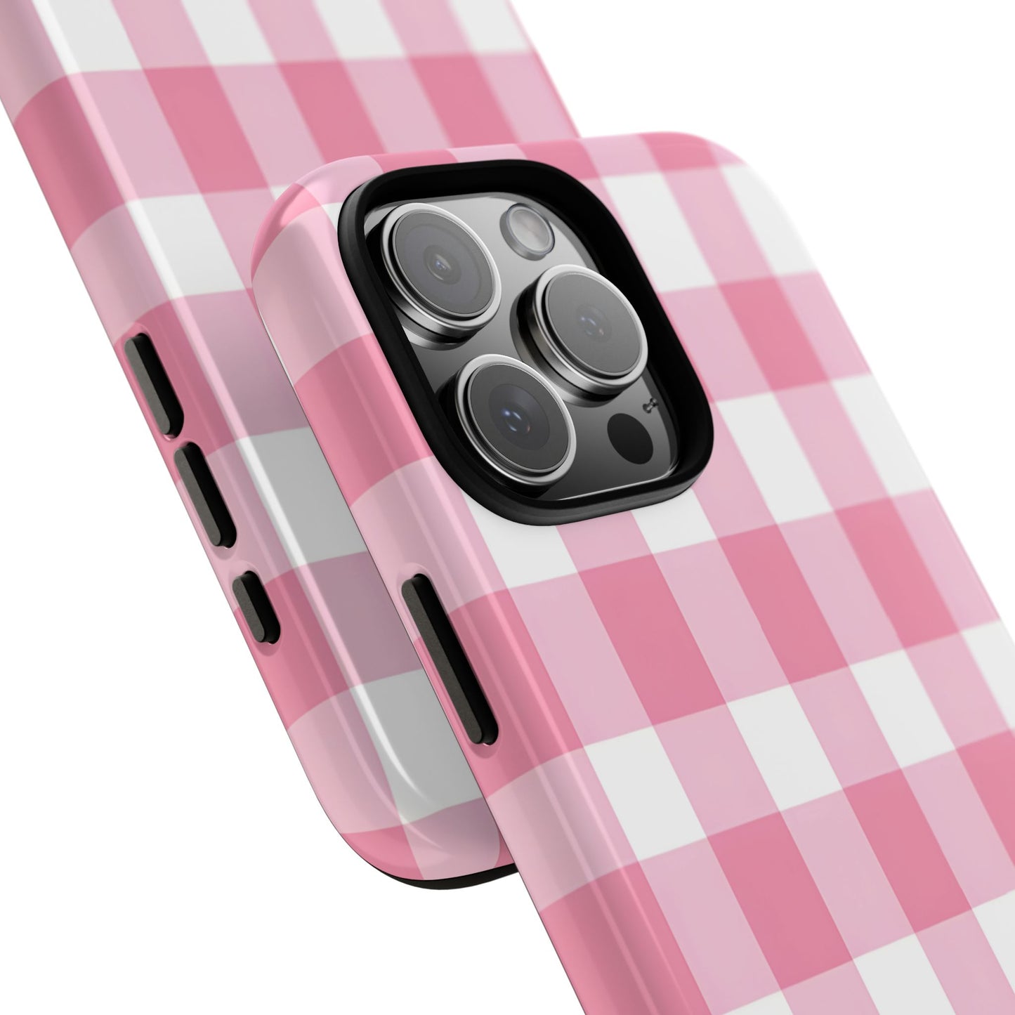 Pink Gingham Cute Phone Case Cover, for Fashion Lovers, Gift for Her, Stylish Tech Accessory, Perfect for Birthdays & Holidays