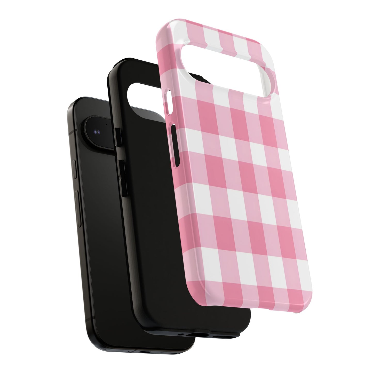 Pink Gingham Cute Phone Case Cover, for Fashion Lovers, Gift for Her, Stylish Tech Accessory, Perfect for Birthdays & Holidays