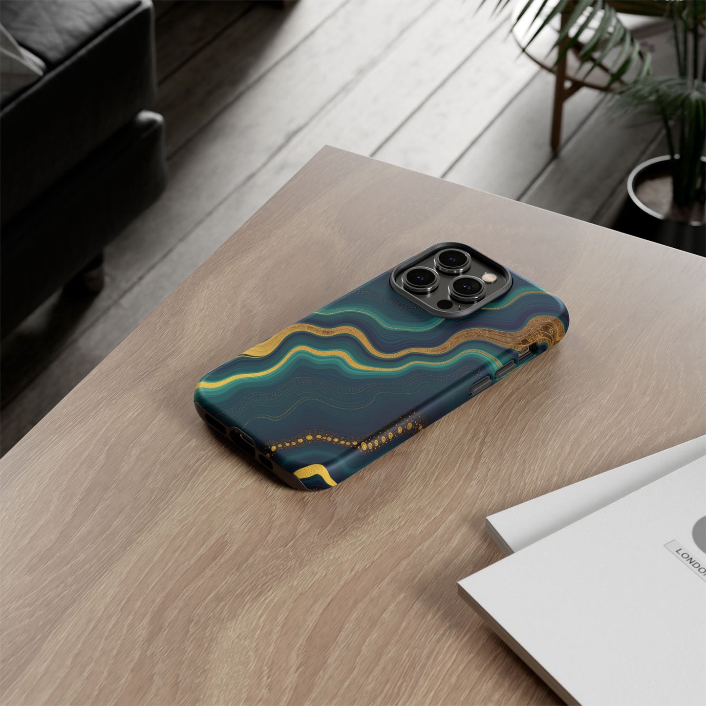 Elegant Phone Case, Geode Phone Protector, Stylish Protective Cover, Unique Gift for Him, Trendy Tech Accessory