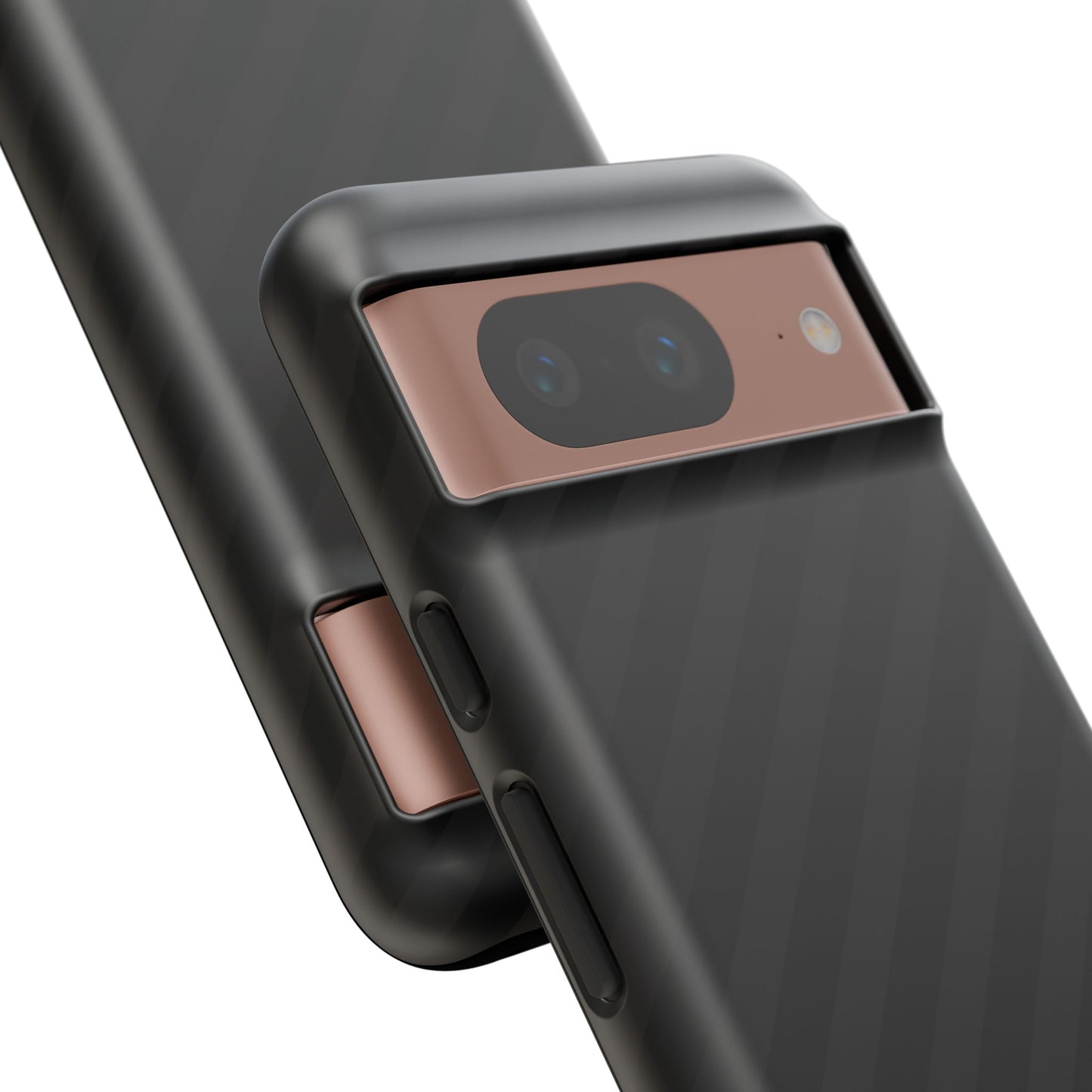 Phone Case, Black Diagonal Pattern Tough Gloss Finish Protective Cover, iPhone, Samsung, Google Pixel, Unique Geometric Design, Gift