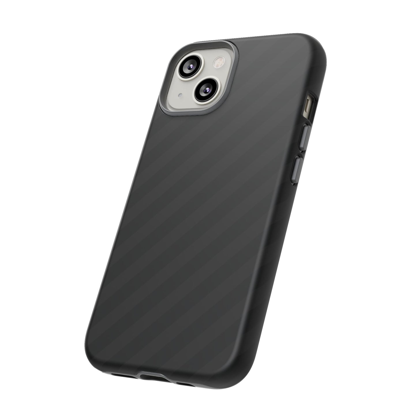 Phone Case, Black Diagonal Pattern Tough Gloss Finish Protective Cover, iPhone, Samsung, Google Pixel, Unique Geometric Design, Gift