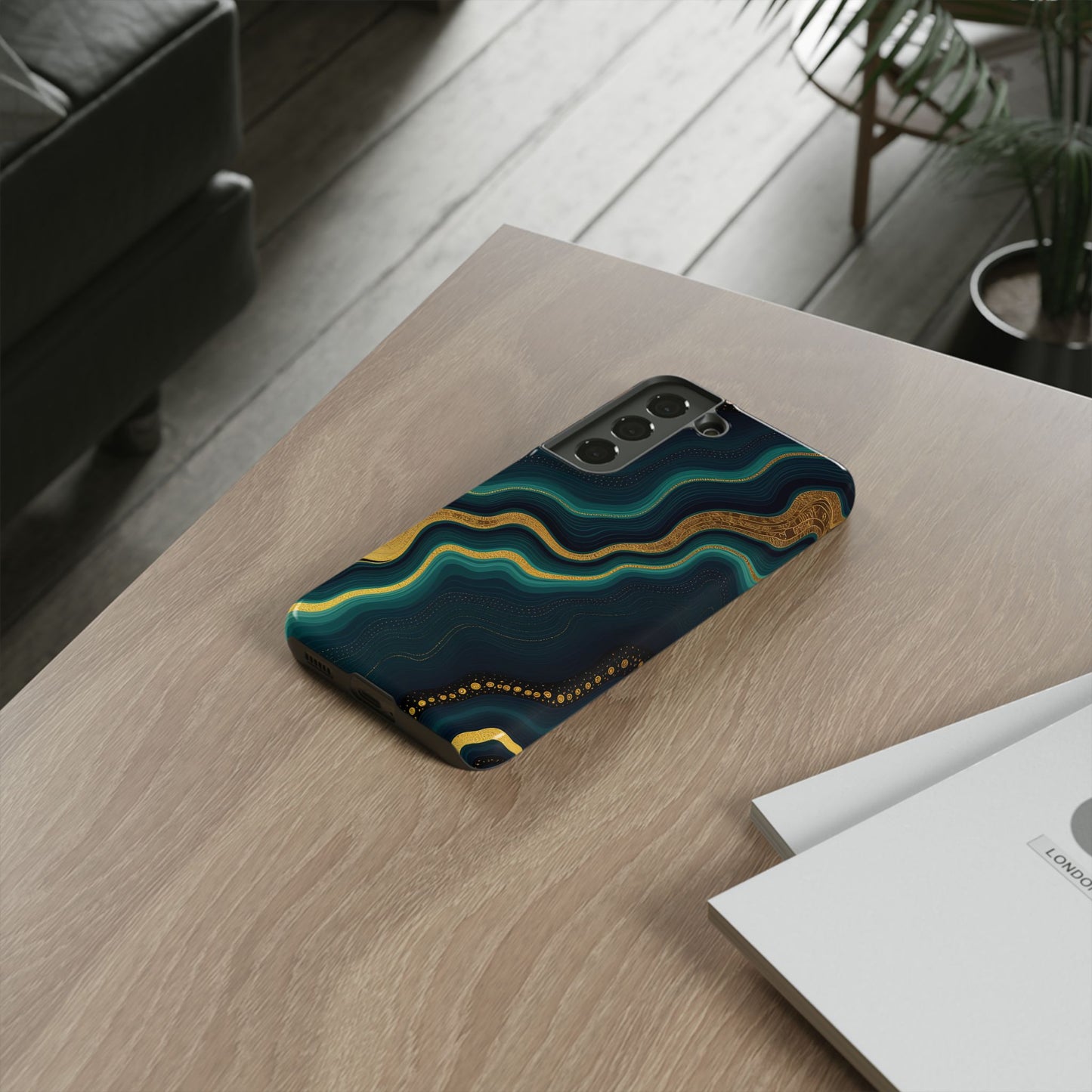 Elegant Phone Case, Geode Phone Protector, Stylish Protective Cover, Unique Gift for Him, Trendy Tech Accessory