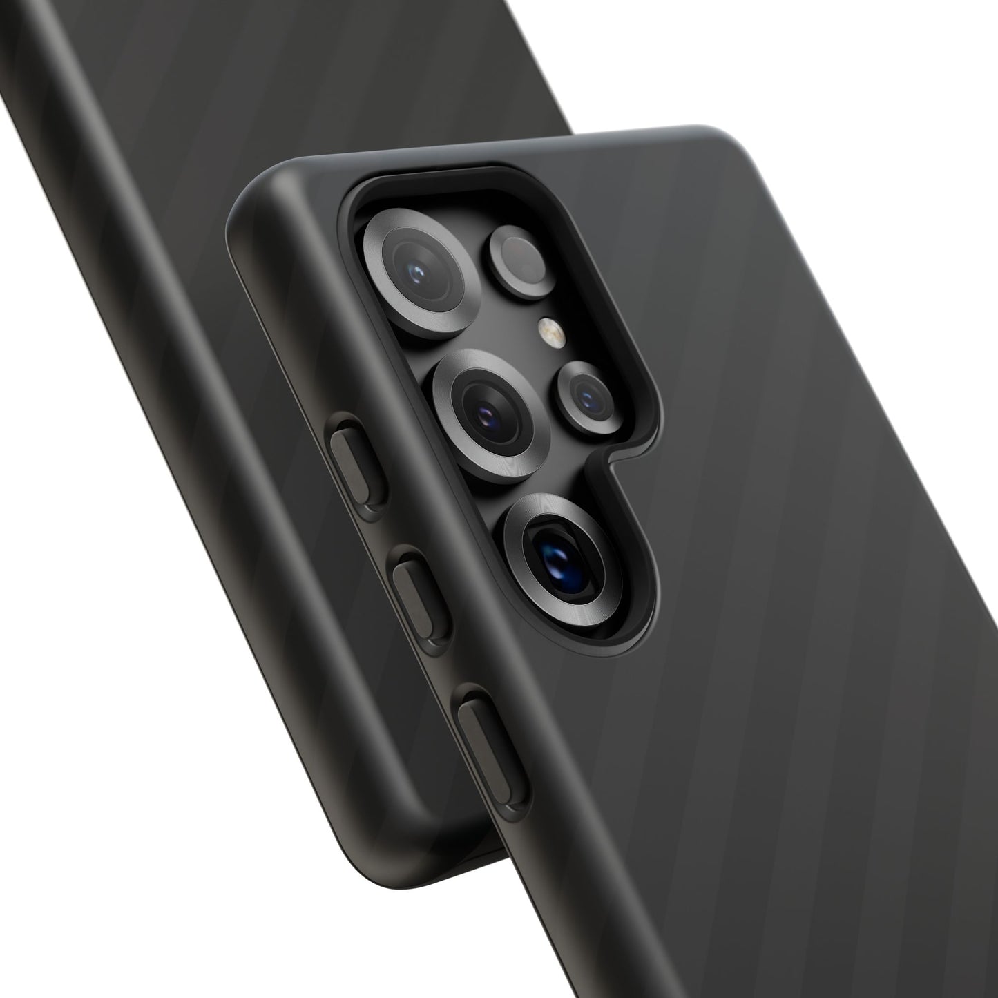 Phone Case, Black Diagonal Pattern Tough Gloss Finish Protective Cover, iPhone, Samsung, Google Pixel, Unique Geometric Design, Gift