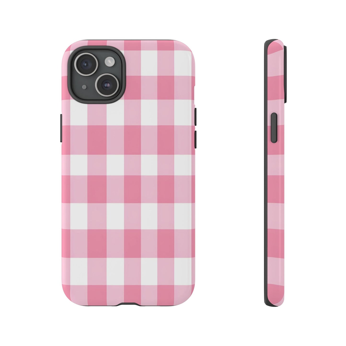 Pink Gingham Cute Phone Case Cover, for Fashion Lovers, Gift for Her, Stylish Tech Accessory, Perfect for Birthdays & Holidays