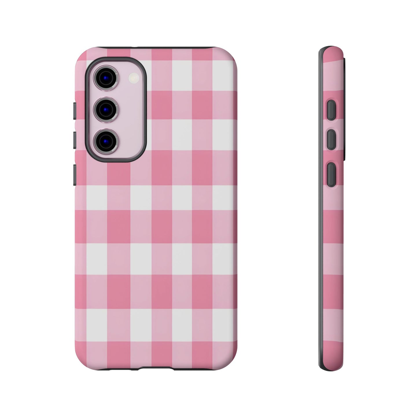Pink Gingham Cute Phone Case Cover, for Fashion Lovers, Gift for Her, Stylish Tech Accessory, Perfect for Birthdays & Holidays