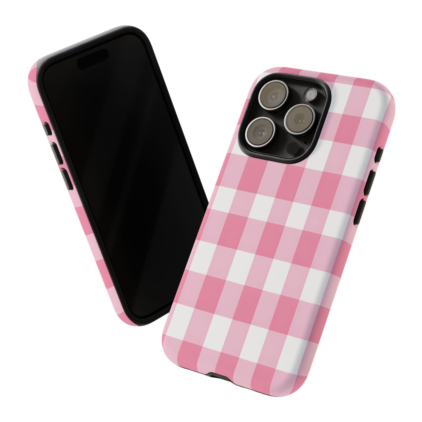 Pink Gingham Cute Phone Case Cover, for Fashion Lovers, Gift for Her, Stylish Tech Accessory, Perfect for Birthdays & Holidays
